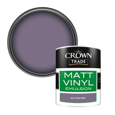 Crown Trade Vinyl Matt Walls & Ceilings Emulsion Paint Ncs S 5020-R50B (5020-R50B) 1L from B&Q