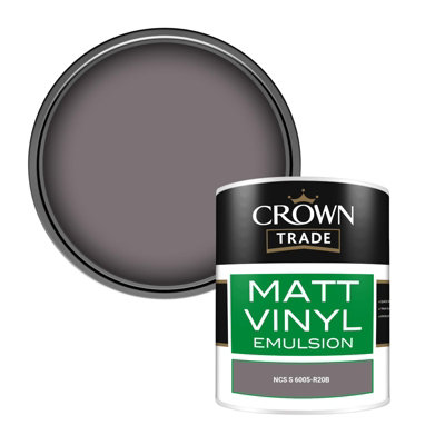 Crown Trade Vinyl Matt Walls & Ceilings Emulsion Paint Ncs S 6005-R20B (6005-R20B) 1L from B&Q