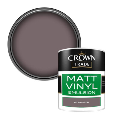 Crown Trade Vinyl Matt Walls & Ceilings Emulsion Paint Ncs S 6010-R10B (6010-R10B) 1L from B&Q