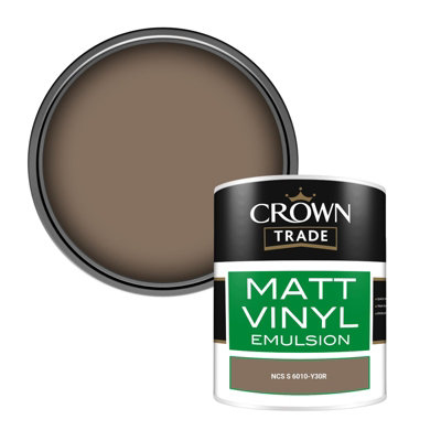 Crown Trade Vinyl Matt Walls & Ceilings Emulsion Paint Ncs S 6010-Y30R (6010-Y30R) 1L from B&Q