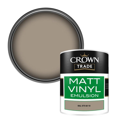 Crown Trade Vinyl Matt Walls & Ceilings Emulsion Paint Ral 075 60 10 (075 60 10) 1L from B&Q