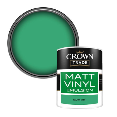 Crown Trade Vinyl Matt Walls & Ceilings Emulsion Paint Ral 160 60 50 (160 60 50) 1L from B&Q