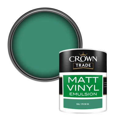 Crown Trade Vinyl Matt Walls & Ceilings Emulsion Paint Ral 170 50 35 (170 50 35) 1L from B&Q