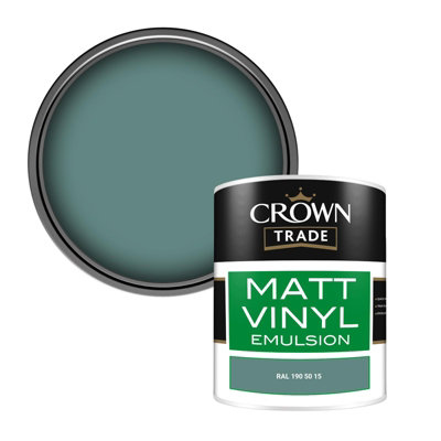 Crown Trade Vinyl Matt Walls & Ceilings Emulsion Paint Ral 190 50 15 (190 50 15) 1L from B&Q