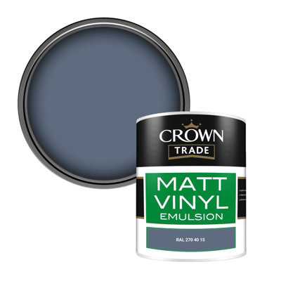 Crown Trade Vinyl Matt Walls & Ceilings Emulsion Paint Ral 270 40 15 (270 40 15) 1L from B&Q