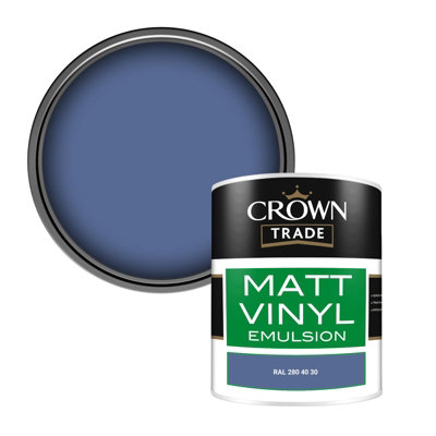 Crown Trade Vinyl Matt Walls & Ceilings Emulsion Paint Ral 280 40 30 (280 40 30) 1L from B&Q