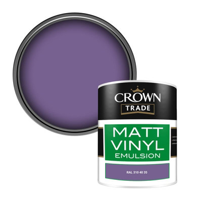 Crown Trade Vinyl Matt Walls & Ceilings Emulsion Paint Ral 310 40 35 (310 40 35) 1L from B&Q