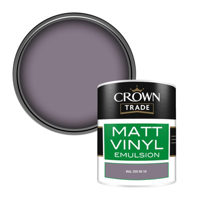 Crown Trade Vinyl Matt Walls & Ceilings Emulsion Paint Ral 320 50 10 (320 50 10) 1L from B&Q