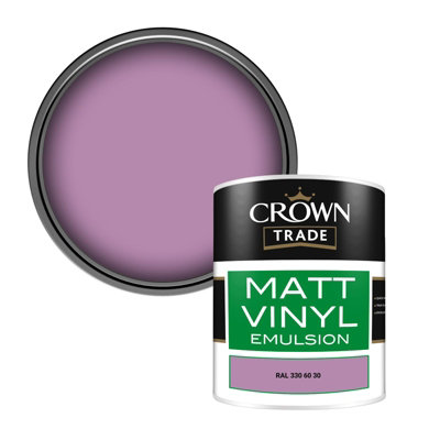 Crown Trade Vinyl Matt Walls & Ceilings Emulsion Paint Ral 330 60 30 (330 60 30) 1L from B&Q