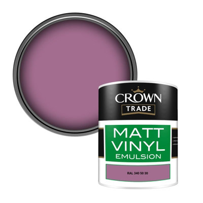 Crown Trade Vinyl Matt Walls & Ceilings Emulsion Paint Ral 340 50 30 (340 50 30) 1L from B&Q