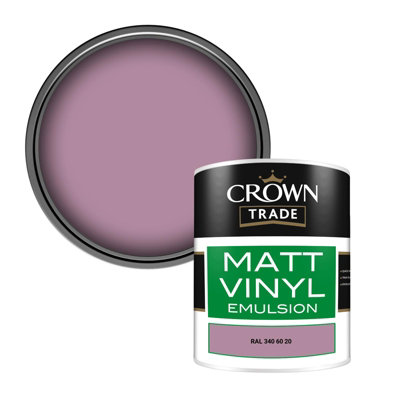 Crown Trade Vinyl Matt Walls & Ceilings Emulsion Paint Ral 340 60 20 (340 60 20) 1L from B&Q