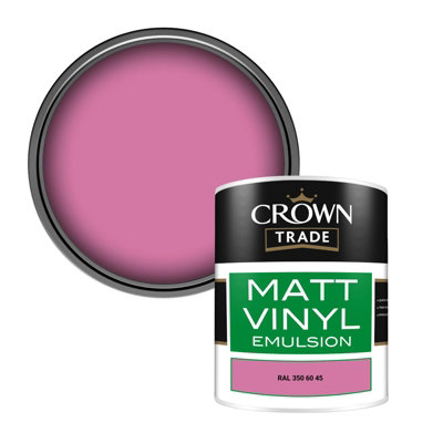 Crown Trade Vinyl Matt Walls & Ceilings Emulsion Paint Ral 350 60 45 (350 60 45) 1L from B&Q