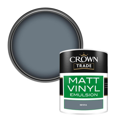 Crown Trade Vinyl Matt Walls & Ceilings Emulsion Paint (N8181A) 1L from B&Q