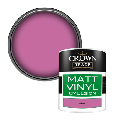 Crown Trade Vinyl Matt Walls & Ceilings Emulsion Paint (U6254L) 1L from B&Q