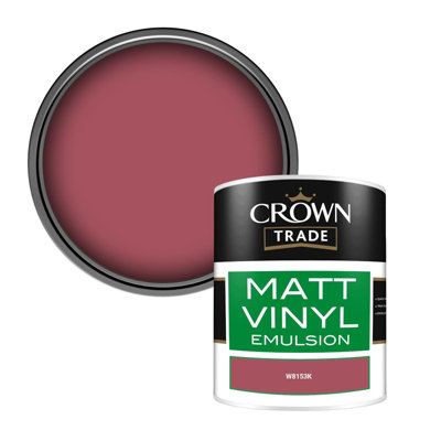 Crown Trade Vinyl Matt Walls & Ceilings Emulsion Paint (W8153K) 1L from B&Q