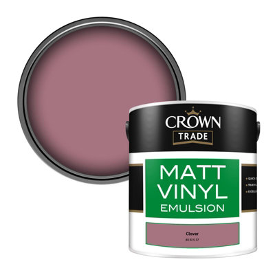 Crown Trade Vinyl Matt Walls & Ceilings Emulsion Paint Clover Bs 02 C 37 (02C37) 2.5L from B&Q