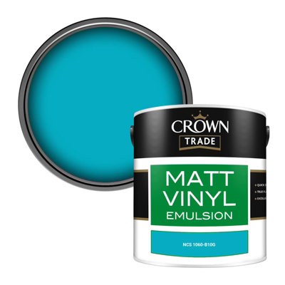 Crown Trade Vinyl Matt Walls & Ceilings Emulsion Paint Ncs 1060-B10G (1060-B10G) 2.5L from B&Q