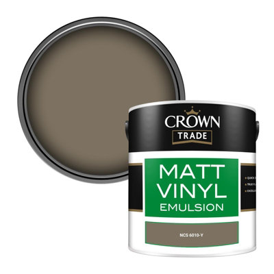 Crown Trade Vinyl Matt Walls & Ceilings Emulsion Paint Ncs 6010-Y (6010-Y) 2.5L from B&Q