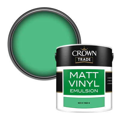 Crown Trade Vinyl Matt Walls & Ceilings Emulsion Paint Ncs S 1060-G (1060-G) 2.5L from B&Q