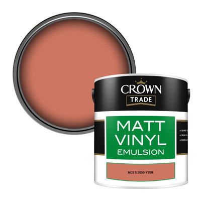 Crown Trade Vinyl Matt Walls & Ceilings Emulsion Paint Ncs S 2050-Y70R (2050-Y70R) 2.5L from B&Q