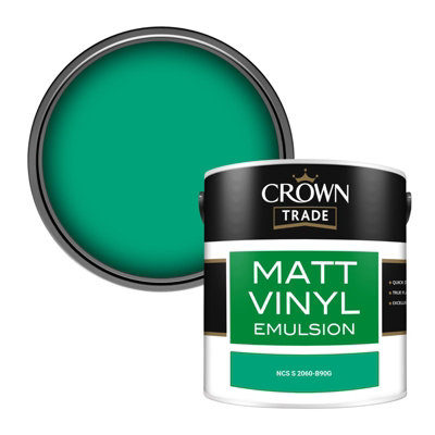Crown Trade Vinyl Matt Walls & Ceilings Emulsion Paint Ncs S 2060-B90G (2060-B90G) 2.5L from B&Q