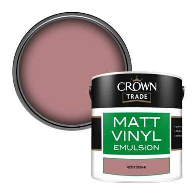 Crown Trade Vinyl Matt Walls & Ceilings Emulsion Paint Ncs S 3030-R (3030-R) 2.5L from B&Q