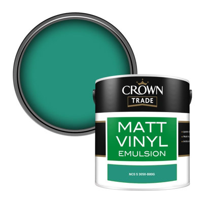 Crown Trade Vinyl Matt Walls & Ceilings Emulsion Paint Ncs S 3050-B80G (3050-B80G) 2.5L from B&Q