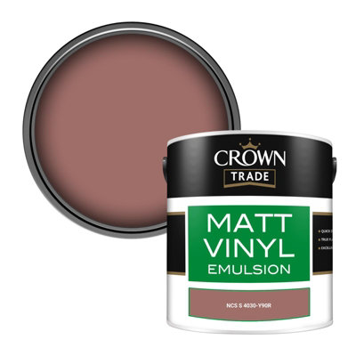 Crown Trade Vinyl Matt Walls & Ceilings Emulsion Paint Ncs S 4030-Y90R (4030-Y90R) 2.5L from B&Q