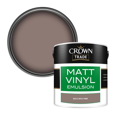 Crown Trade Vinyl Matt Walls & Ceilings Emulsion Paint Ncs S 5010-Y90R (5010-Y90R) 2.5L from B&Q