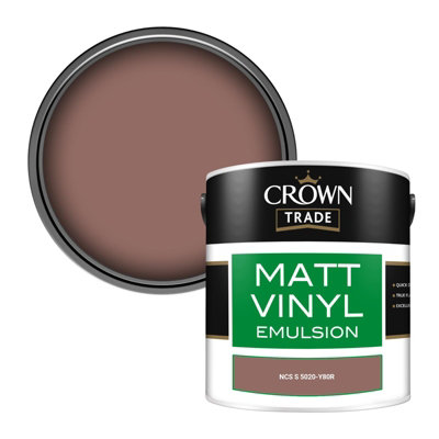 Crown Trade Vinyl Matt Walls & Ceilings Emulsion Paint Ncs S 5020-Y80R (5020-Y80R) 2.5L from B&Q
