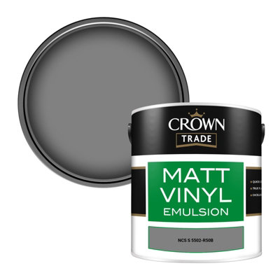 Crown Trade Vinyl Matt Walls & Ceilings Emulsion Paint Ncs S 5502-R50B (5502-R50B) 2.5L from B&Q
