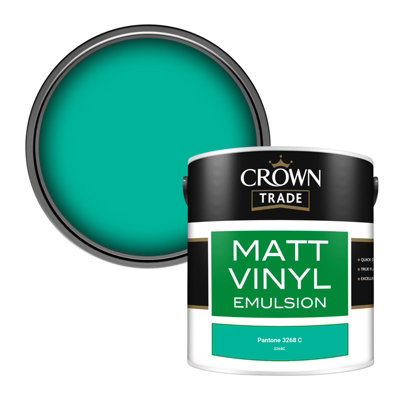 B&Q -  Vinyl Matt Walls & Ceilings Emulsion Paint Pantone 3268 C (3268C) 2.5L