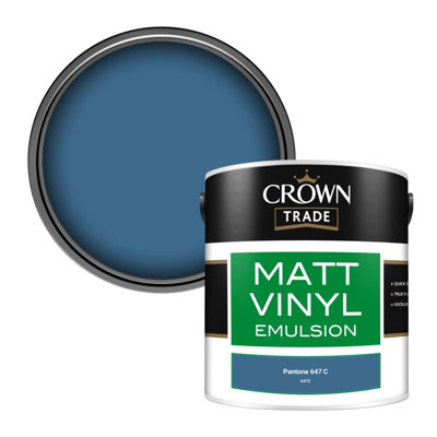 B&Q -  Vinyl Matt Walls & Ceilings Emulsion Paint Pantone 647 C (647C) 2.5L