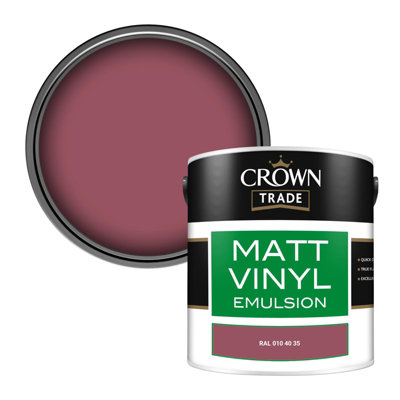 Crown Trade Vinyl Matt Walls & Ceilings Emulsion Paint Ral 010 40 35 (010 40 35) 2.5L from B&Q