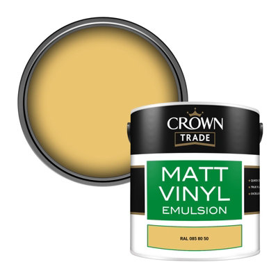 Crown Trade Vinyl Matt Walls & Ceilings Emulsion Paint Ral 085 80 50 (085 80 50) 2.5L from B&Q