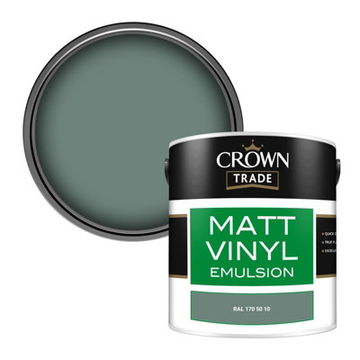 Crown Trade Vinyl Matt Walls & Ceilings Emulsion Paint Ral 170 50 10 (170 50 10) 2.5L from B&Q