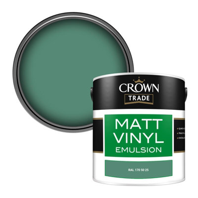 Crown Trade Vinyl Matt Walls & Ceilings Emulsion Paint Ral 170 50 25 (170 50 25) 2.5L from B&Q