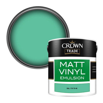 Crown Trade Vinyl Matt Walls & Ceilings Emulsion Paint Ral 170 70 40 (170 70 40) 2.5L from B&Q