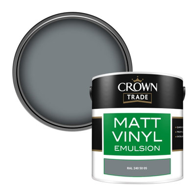 Crown Trade Vinyl Matt Walls & Ceilings Emulsion Paint Ral 240 50 05 (240 50 05) 2.5L from B&Q