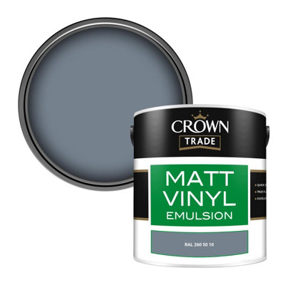Crown Trade Vinyl Matt Walls & Ceilings Emulsion Paint Ral 260 50 10 (260 50 10) 2.5L from B&Q