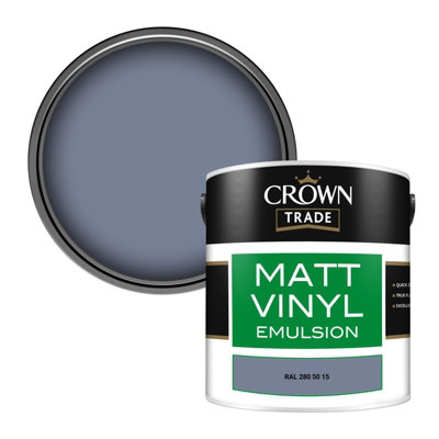 Crown Trade Vinyl Matt Walls & Ceilings Emulsion Paint Ral 280 50 15 (280 50 15) 2.5L from B&Q