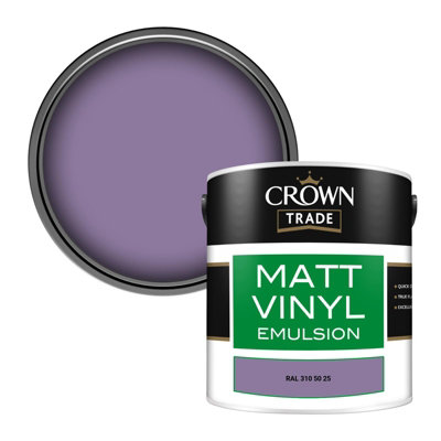 Crown Trade Vinyl Matt Walls & Ceilings Emulsion Paint Ral 310 50 25 (310 50 25) 2.5L from B&Q