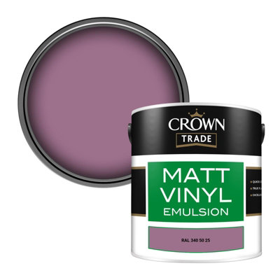 Crown Trade Vinyl Matt Walls & Ceilings Emulsion Paint Ral 340 50 25 (340 50 25) 2.5L from B&Q