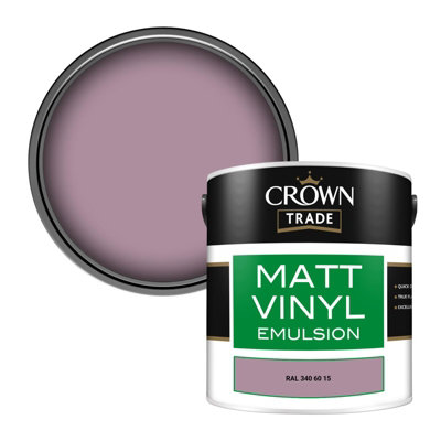 Crown Trade Vinyl Matt Walls & Ceilings Emulsion Paint Ral 340 60 15 (340 60 15) 2.5L from B&Q