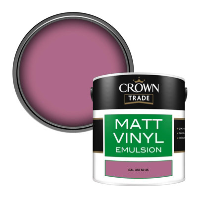 Crown Trade Vinyl Matt Walls & Ceilings Emulsion Paint Ral 350 50 35 (350 50 35) 2.5L from B&Q