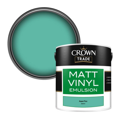 B&Q -  Vinyl Matt Walls & Ceilings Emulsion Paint Aqua Fizz (H8392T) 2.5L
