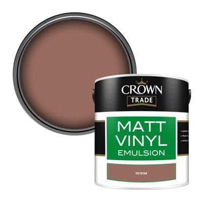 Crown Trade Vinyl Matt Walls & Ceilings Emulsion Paint (Y6181M) 2.5L from B&Q