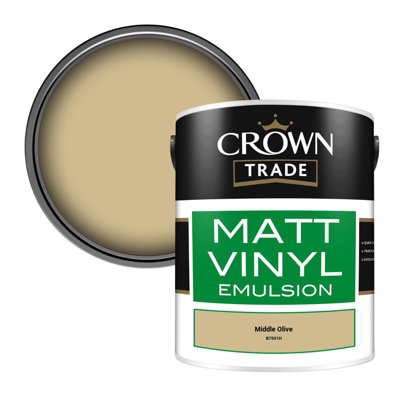 B&Q -  Vinyl Matt Walls & Ceilings Emulsion Paint Middle Olive (B7501H) 5L