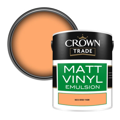 Crown Trade Vinyl Matt Walls & Ceilings Emulsion Paint Ncs 0050-Y40R (0050-Y40R) 5L from B&Q