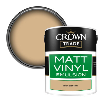 Crown Trade Vinyl Matt Walls & Ceilings Emulsion Paint Ncs S 2020-Y20R (2020-Y20R) 5L from B&Q